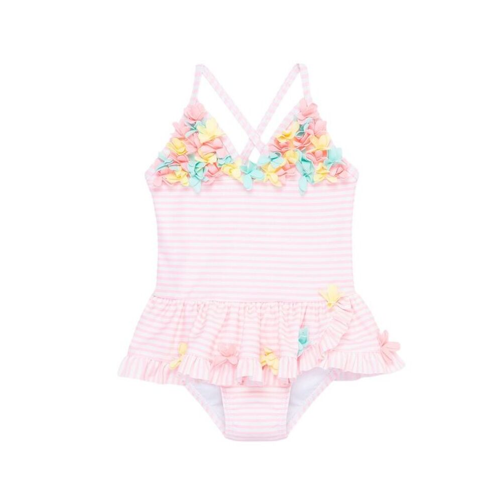 Little Me Girls  3D Multi Swimsuit